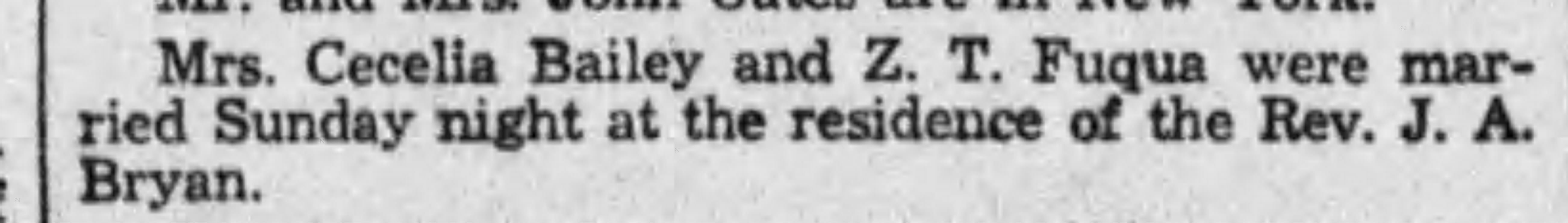 Cecelia Baily-Z.T. Fuqua